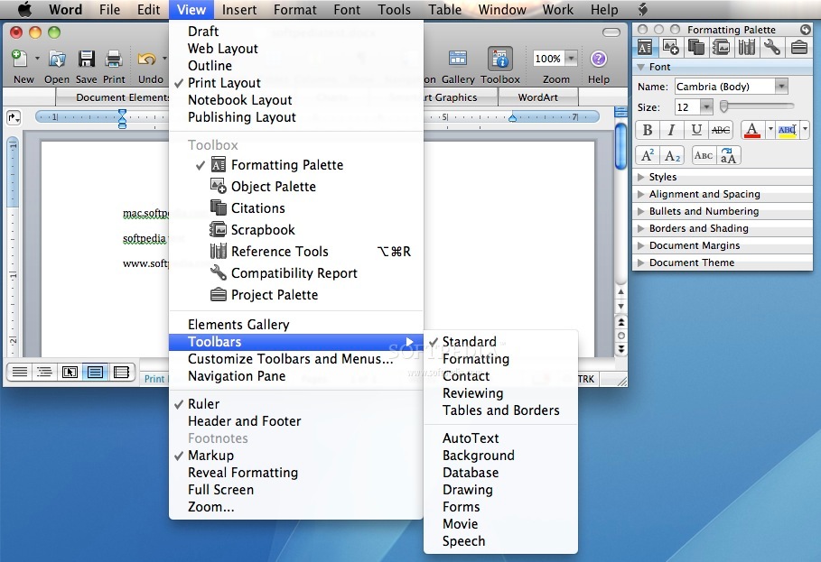 revert file on microsoft word for mac 2008
